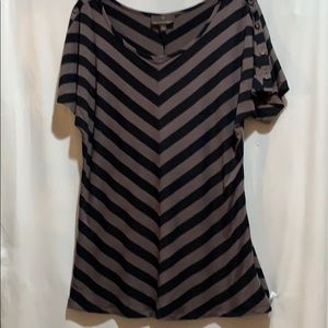 FENN WRIGHT MANSON TOP KNIT BLK/TAN SZ L